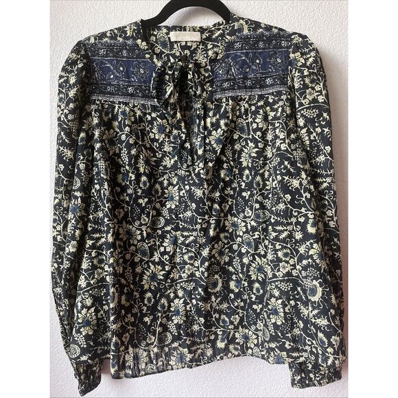 New Ulla Johnson Women's Tillie Blouse Top Size 8 in Raven - Picture 5 of 8